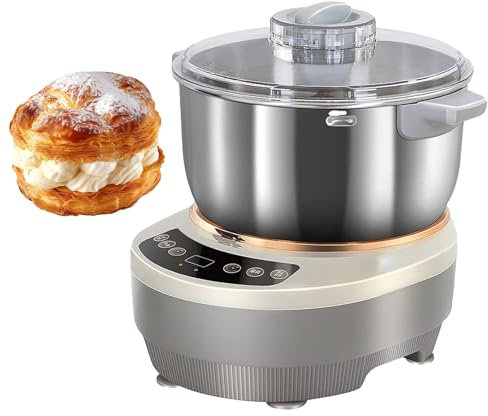 ELIKBH Impastatrice elettrica, Robot da Cucina Completamente Automatico da 5L/7L, Funzione di fermentazione 25-38°C, impastatrice Professionale in Acciaio Inossidabile(7L)