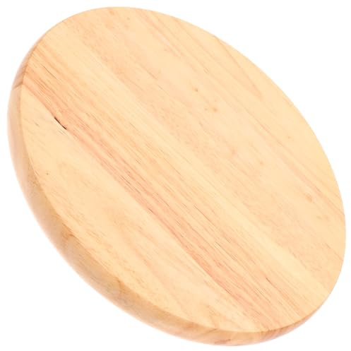 HOMSFOU Tabouret Bois Rond Siège Bois Remplacement Siège Chaise Bar Élégant Confortable
