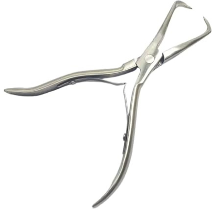 Pinzas de extensión profesionales, alicates for extensiones de cabello, alicates de acero inoxidable for microanillos y herramienta removedora de pegamento de fusión, 1 Uds.(Silver)