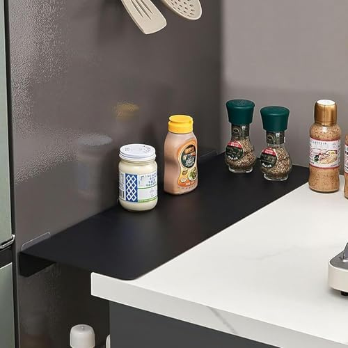 Riempimento dello Spazio tra scrivania e Parete, divisorio for Fessure del Frigorifero Senza Foratura, Pannello di prolunga for Fessure del Piano di Lavoro(Black,20x15cm/7.8x5.9in)