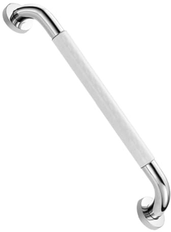 NOLITOY Asidero de Baño Antideslizante de Acero Inoxidable Barra de Seguridad Sólida para Ducha y Bañera Soporte Resistente para Personas Mayores y Discapacitadas Color Blanco