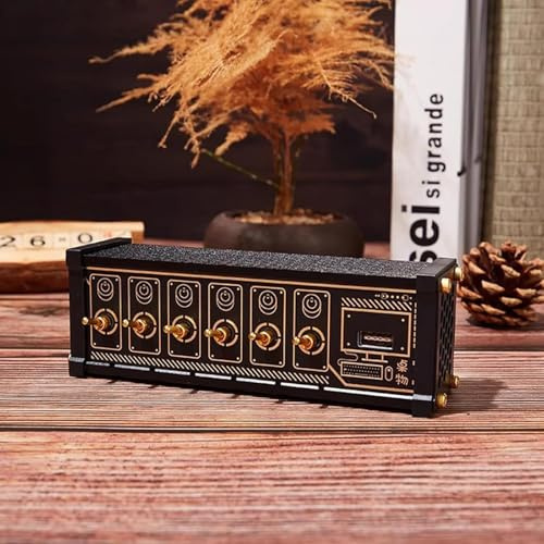 6 Port USB Switcher, Portable Docking Station, with Independent Control Button, Button Switch, Retro Gold Plating Table Setting, Share USB Devices, For Home/Office/Travel