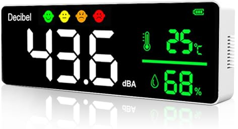 Decibel Meter, Wall Hanging Sound Level Meter 11 inch Large LED Display