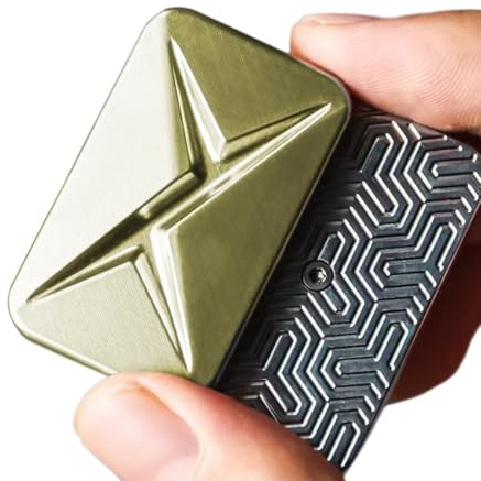 Buffcy Lightning Infinite Fidget Slider, Gadgets für Erwachsene (Gold) | Metall-Haptik-Klicker –Gadgets und Spielzeug, Fidget-Spielzeug für Erwachsene zur Linderung von Angstzuständen und Stress