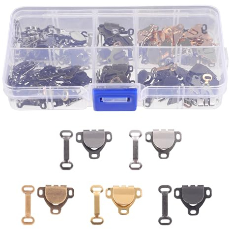 SUPVOX Juego de 150 Ganchos para Falda y Ojos de Costura de Cobre, 15 Sets Multicolor DIY para Coser Pantalones, Vestidos y Sujetadores, Accesorios de Fijación para Manualidades