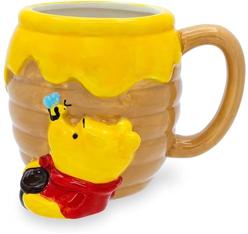 Silver Buffalo Winnie l'ourson Honey Hunny Pot Tasse à café sculptée en céramique 3D 652 g