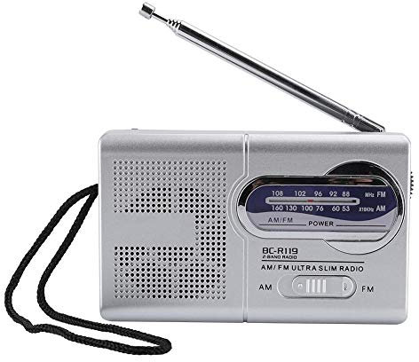 Diyeeni Radio Am/FM, Altavoz de Radio de Bolsillo de Doble Banda con Altavoz Integrado, Antena empotrada, Mini Reproductor portátil de Am/FM, Funciona con Pilas