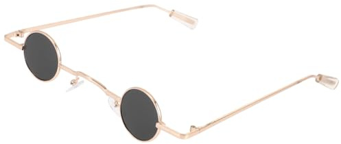 SOIMISS Kleine runde Sonnenbrille Kreative Brille Dekorative Partybrille Strandbrille für Männer Frauen (Schwarz)