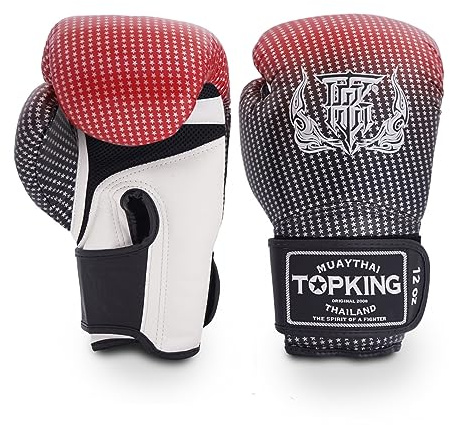 Guanti da boxe MUAY THAI SUPER STAR AIR TOP KING ROSSO 12OZ