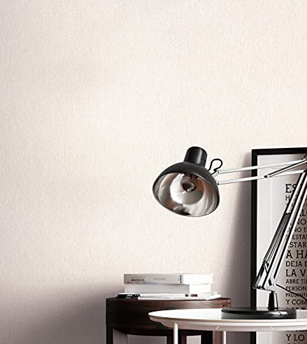 NEWROOM Tapete Weiß Vliestapete Leicht Glänzend - Unitapete Uni Streifen-Struktur Einfarbig Streifentapete Modern Strukturtapete inkl. Tapezier-Ratgeber