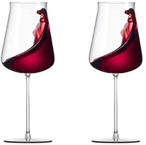 Habiba Weingläser Weingläser aus Kristall, Rotweingläser, Premium-Stemware, klares Weinbecher-Set, geeignet für Bankette und alle Jubiläen Sauber
