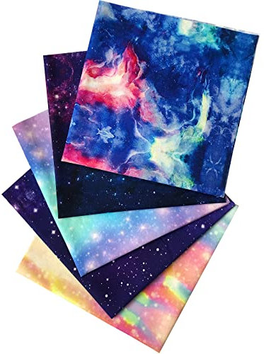 YXJDWEI Baumwollstoff Patchwork Stoffe 100% Baumwolltuch DIY Gewebe Quadrate Stoffpaket zum Nähen mit vielfältigen Muster für Handarbeiten (Mehrfarbig-5 Stück 50x50cm)