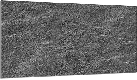 Herdabdeckplatte 90x52 cm 1-teilig Ceranfeldabdeckung Induktion Herdschutz Spritzschutz Glasplatte Deko Schneidebrett, Schiefer Grau