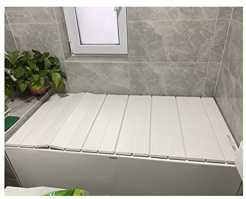 EYLINK Copertura Pieghevole per Vasca da Bagno in Polipropilene, Coperchio Vasca da Bagno Antipolvere Multifunzione Coperchio Vasca da Bagno, Pannello Isolante Spessore 1 Cm per Bagno Spa, Bagno di