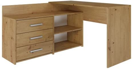 CDF Eckschreibtisch Schreibtisch Sekretär Tische für Jungen 120x50x76 cm Artisan Eiche Dany