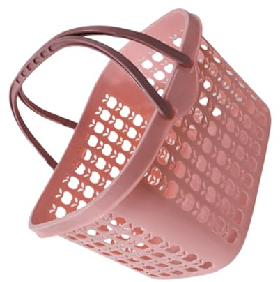 Cabilock Cestino Portaoggetti da Cucina e Cesto Porta Verdure Piccolo in Plastica Leggera Manico per Casa, Picnic e Conservazione Alimenti, Contenitore Multifunzione per Frutta e Snack