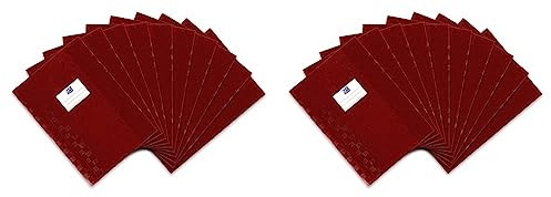 Oxford Heftumschlag A4, Bast, mit Beschriftungsetikett, rot, 10 Stück (Packung mit 2)