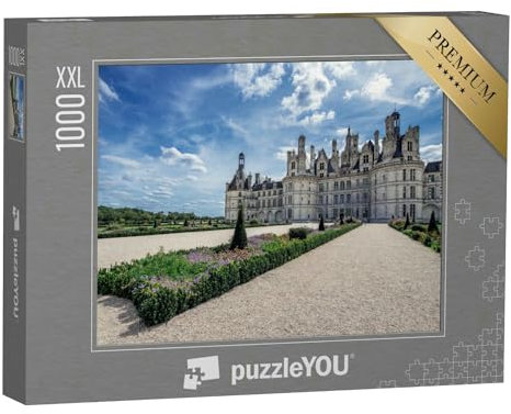 Puzzle 1000 Teile XXL „Detail eines Teils der Gärten des Schlosses Chambord in Frankreich“