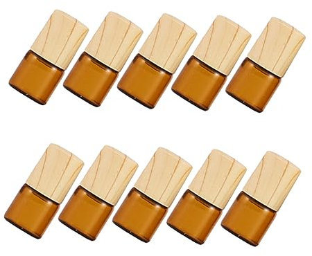 Ipetboom 10pcs Glass Essential Oil Roller Bottles Refillable Perfume Bottles Empty Roller for Travel for Aromatherapy and Skincare Routines