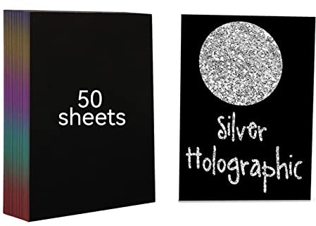 SCULPFUN 50 Blätter Laser Silber Kratzpapier, 28 * 20,8 cm Bastel-Kratzkunst-Malpapier für DIY-Lasergravur