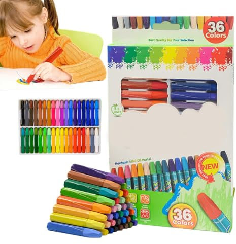 Esagonal Oil Pastelles – 36 colori – Set di matite colorate vivaci, morbidi articoli per arte mista, kit di pastelli ad olio non tossico per schizzi, disegni e pittura decorativa, matite colorate a