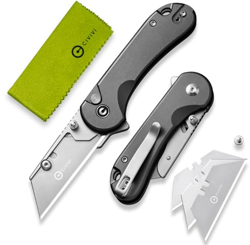 CIVIVI Elementum Cutter-Messer, Universalmesser mit 3 Ersatzklingen