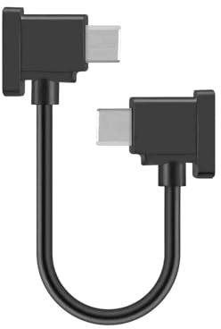 LEMLIN Cable de Extensión OTG USB-C a USB-C, 15 cm, Conector Tipo C en Ángulo, Negro, Compatible con DJI Mini 2, Mavic 3, Air 2S