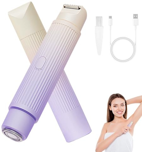 Afeitadora Eléctrica Para Mujer, 2 En 1 Rasuradora, Afeitadora Electrica Mujer, 2 En 1 Afeitadora De Bikini De Doble Cabezal, Afeitadora Mujer Para Cara, Nariz, Axilas, Piernas