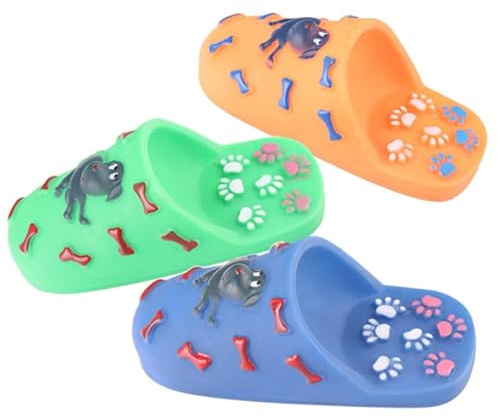 Happyyami Juguetes para perros masticables de goma para cachorros y perros pequeños con chirrido para mascotas juguetes masticables para el cuidado dental 5,91 x 2,36 x 1,57 pulgadas, 2 unidades