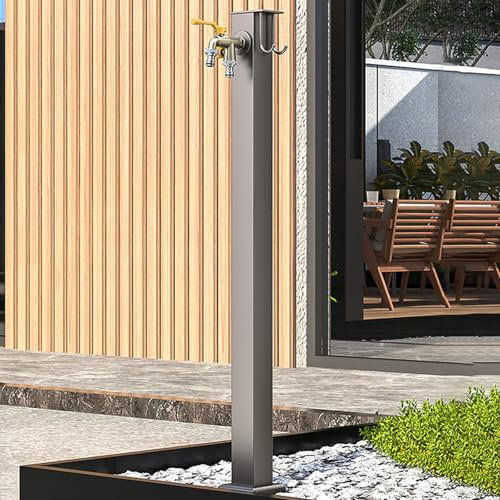 ByteRunning Water Column,Garden Freestanding Tap,Outdoor Antifreeze Freestanding Column,Square Station,Frost Free,Vertical,Yard Hydrant Frost Proof Water Feature Fountain