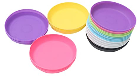 TOYANDONA 20 Pièces Soucoupes pour Pots De Plantes Plateau Rond Plastique Résistant Au Soleil Et Aux Chocs Plateau De Récupération Eau pour Jardin Et Balcon Couleur Aléatoire Extérieur
