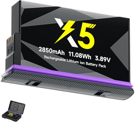 CITYORK [1-pack] 2850 mAh ersättningsbatteri för Insta360 X5 sportkamera batteri uppladdningsbart batteriset för Insta360 X5 kameratillbehör, lång drifttid [Med svart fint förpackningskomslaget]