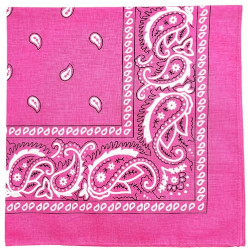 MDSTYLE Bandana aus 100% Baumwolle für Damen und Herren 56cm x 56cm Paisley Stirnband Schal Hals Kopftuch Halstücher