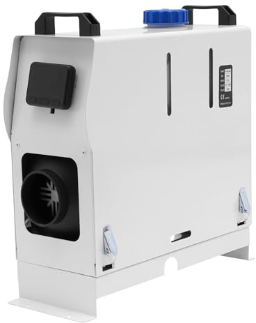 WUGMCNFBC Riscaldatore Diesel 12V 5KW Riscaldatore da parcheggio Portatile con Telecomando, marmitta, Display a LED, Serbatoio del Carburante da 5 Litri per Camion e furgoni