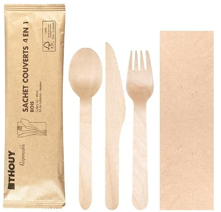 Sachets couverts 4 en 1 en bois par 250