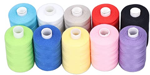 10 st sytråd Rika ljusa färger Hög hållfasthet Mycket slitstark premiumpolyester Bred användning Symaskinstråd för quiltning Hand symaskin Syvirkning