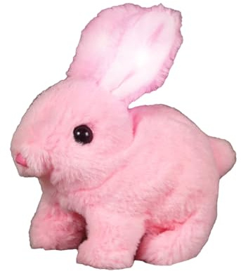 Hopping Bunny Toy – Jumping Rabbit Doll | Plush Interactive Figure | Twitching Nose Wiggling Ears, Fun Simulated Pet, Soft Stuffed Animal Of Playroom Fun For Children With Realistic Movements