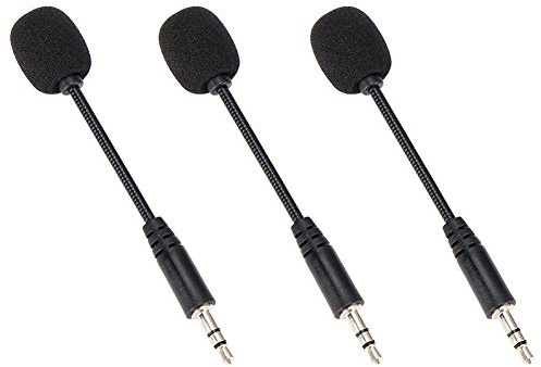 ASHATA -Mikrofone, 3 STÜCKE einstellbares, Flexibles, erweitertes, kapazitives Minimikrofon, mit 3,5 mm Klinkenbuchse, für Computer-Handy