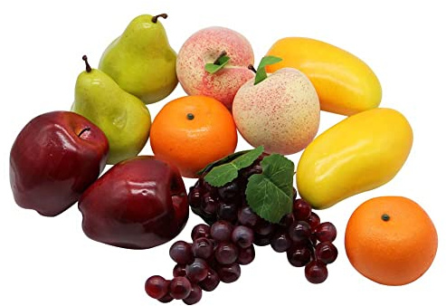 Happy Trees Decorative Lifelike Realistic Artificial Fake Fruit Decor (Set of 12) (Multiple Fruits)