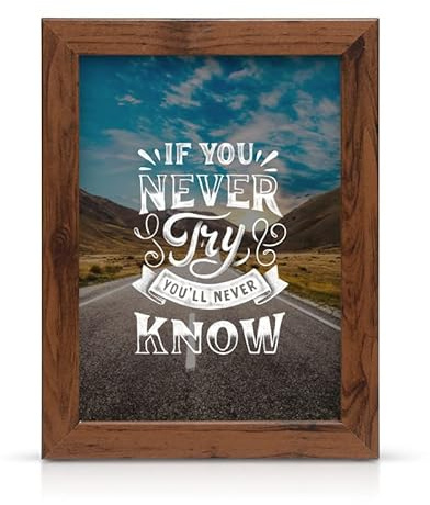 70x50 Cm Walnut Wooden Effect Picture Frame – Wall Mountable | Photo/Poster Frame |Perfect frame for framing jigsaw puzzles.