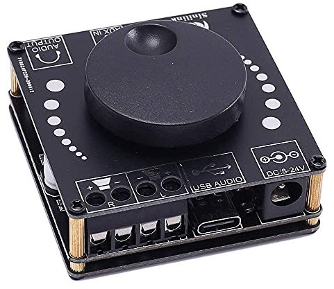 Scheda Amplificatore Bluetooth 5.0, Mini Modulo Amplificatore Audio Stereo da 2 Canali 15w*2 Modulo Amplificatore Digitale USB/Aux con Controller App