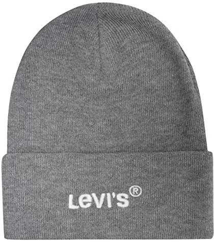 Levi's Herren & Unisex Wordmark Beanie, Regular Grey, UN