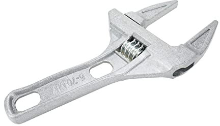 Sscon Chiave regolabile 6 - 68 mm di larghezza di apertura grande chiave corta strumenti di riparazione per bagno, cucina, argento