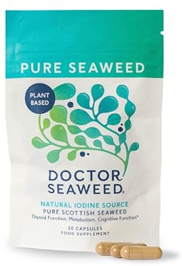 Pure Seaweed Capsules | 1 Months Supply | 100% Organic Scottish Seaweed | Thyroid Support | Weight Management | Plant Based