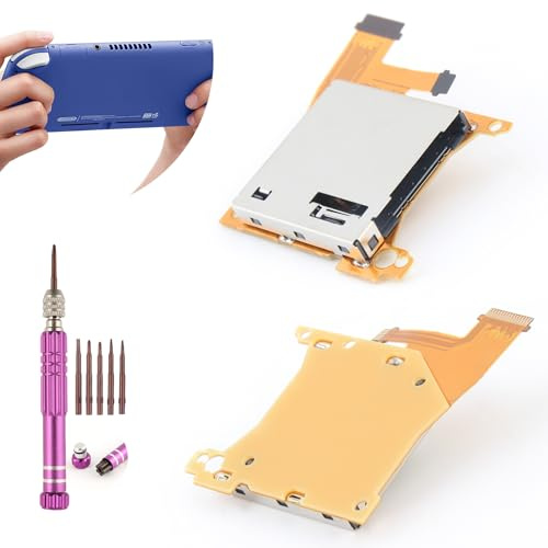 RongZy Lecteur D'hôte pour Emplacement pour Carte de Cartouche de Jeu pour Nintendo Switch Lite,avec Pièces de Réparation de Remplacement de Carte mère