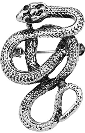KhuWan Metall Schlange Brosche Tier Strass Kristall Anstecknadel Herren Anzug Mantel Kragen Pin Abzeichen Schmuck Bekleidungszubehör