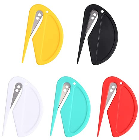 Pinsheng Brieföffner Paketöffner Kuvertöffner 5er Pack, Briefumschlag Schlitzer Box Öffner Mail Öffner Papierschneider für Umschlag, Box, Paket, Papier schneiden für Haus Büro Schule