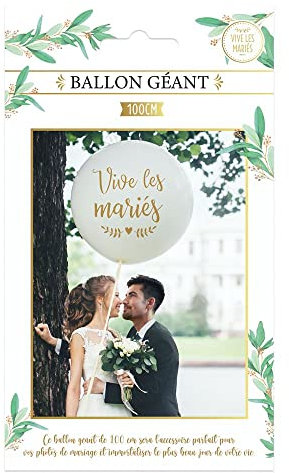 Palloncino gigante 100 cm modello Vive gli sposi