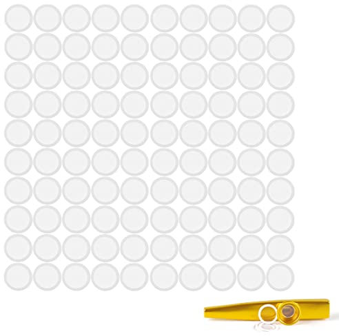 100 Stück Kazoo Flötenmembranen Kazoo Membran Kazoo Teile Zubehör Kazoo Flöten Membran Flötenmembran Mundmembran, Flöten Membran Mund für Kazoos
