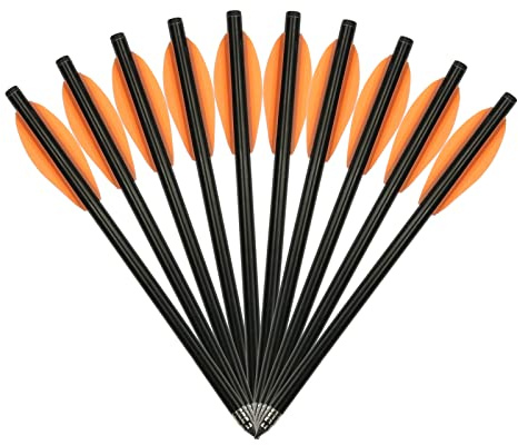 Empfehlung! X-Bow FMA Premium Bolzen für Pistolenarmbrüste - 6,5 Zoll - 10er Pack, für kleine Jagd und Feste Zielscheibe (Orange)